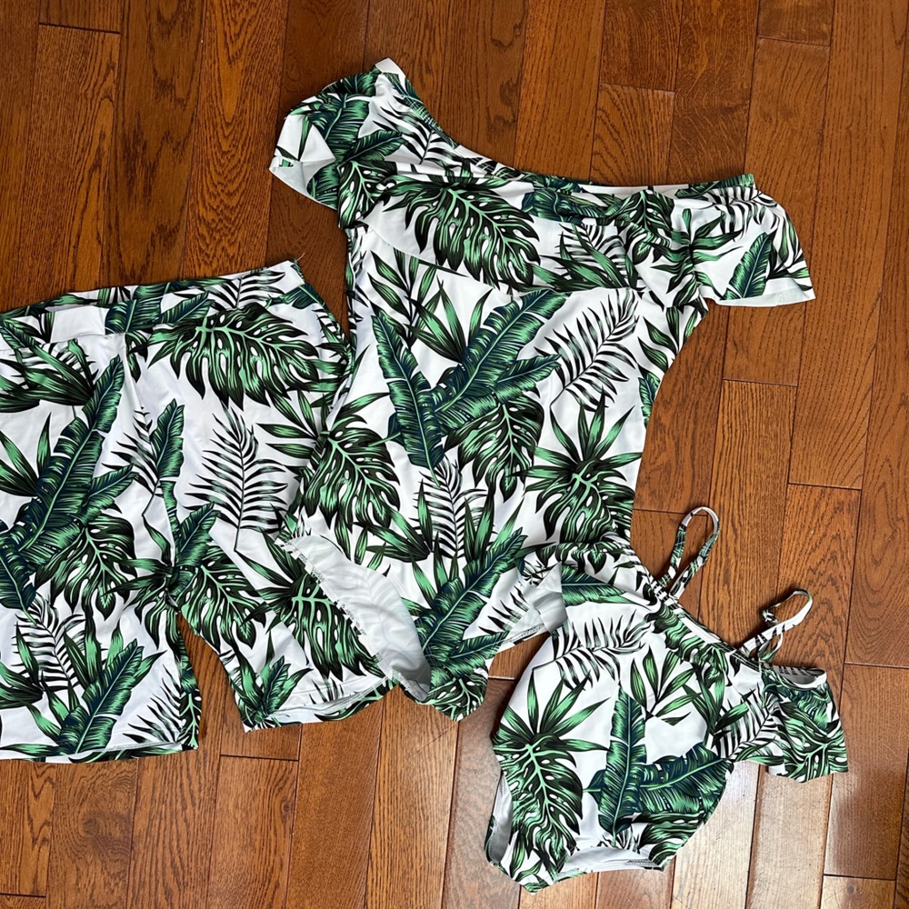Matching family swimsuits